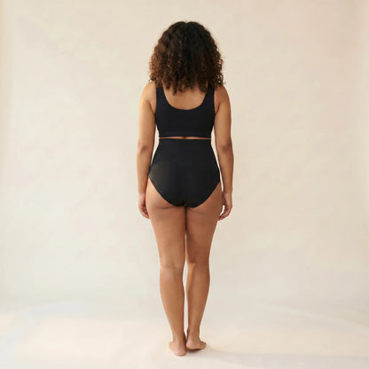 Culotte gainante taille haute noir - dos